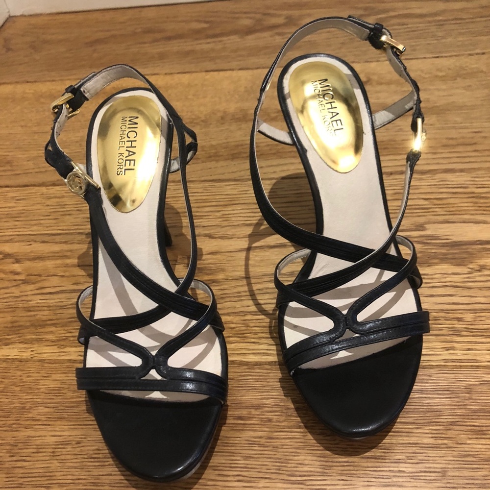 Black Strappy Michael Kors Heels